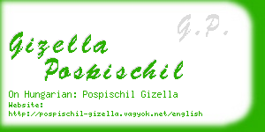 gizella pospischil business card